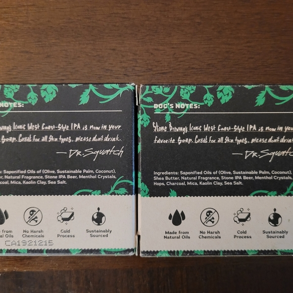 Dr Squatch Stone IPA 2 Briccs Authentic and Unused Very Rare - Picture 3 of 3